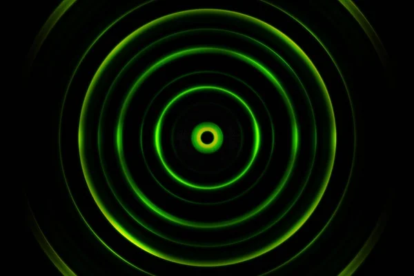 Green Digital Sound Wave Circle Signal Abstract Background — Stock Photo, Image