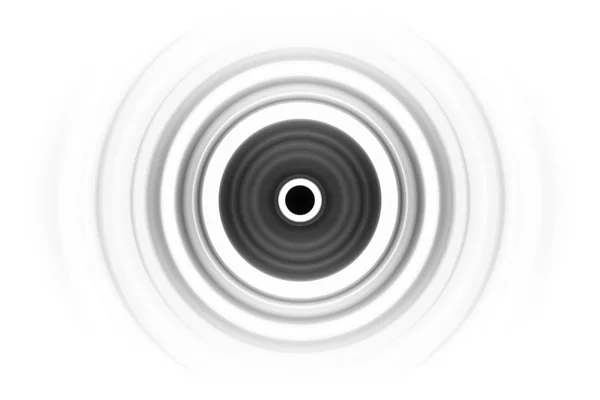 Abstract Black Rings Sound Waves Oscillating White Background — Stock Photo, Image