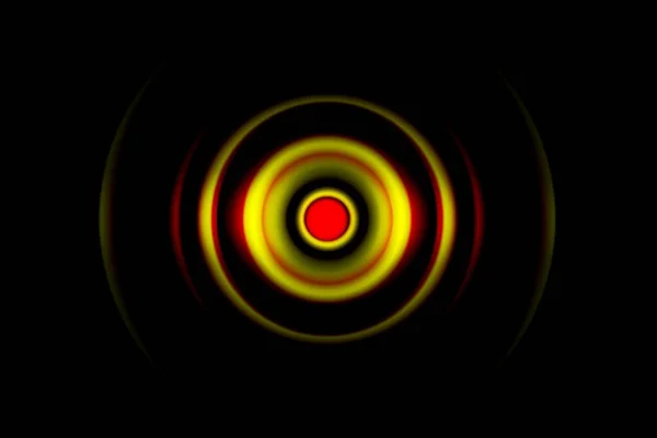 Κίτρινο Ψηφιακό Ηχητικό Κύμα Κύκλο Σήμα Αφηρημένα Φόντο — Φωτογραφία Αρχείου
