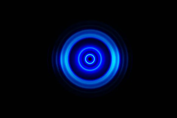 Αφηρημένο Σκοτεινό Μπλε Δαχτυλίδι Ηχητικά Κύματα Ταλαντώνονται Φόντο — Φωτογραφία Αρχείου