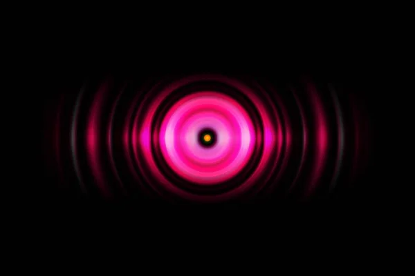 Abstrakter Hellrosa Ring Mit Oszillierenden Schallwellen Technologiehintergrund — Stockfoto