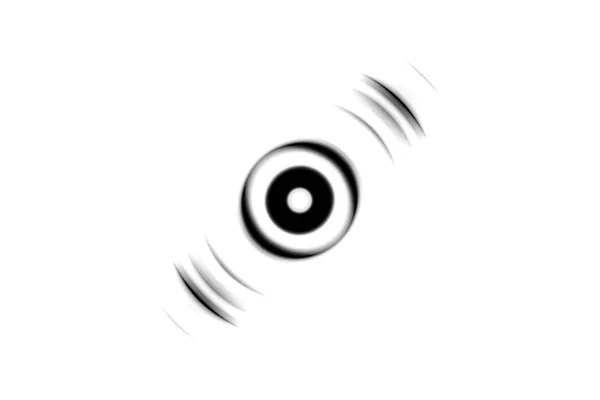 Abstrakte Schwarz Weiß Augeneffekte Mit Schwingenden Schallwellen — Stockfoto