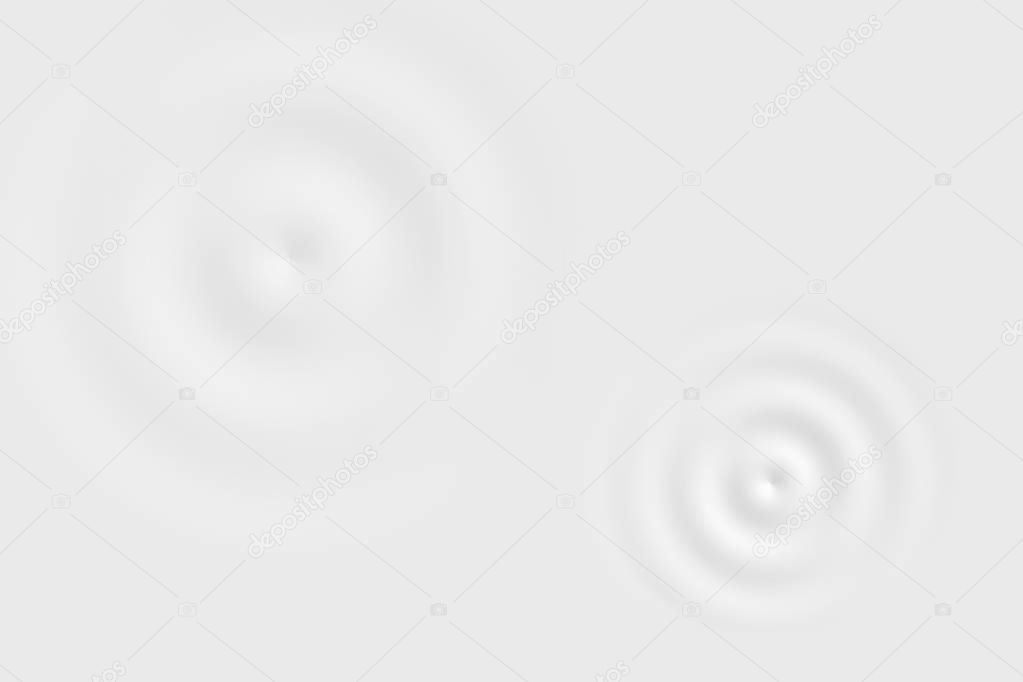 Top view of white water drop splashing, soft background texture