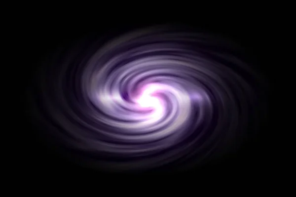 Galaxie Spirale Abstraite Avec Fumée Violet Clair Sur Fond Noir — Photo