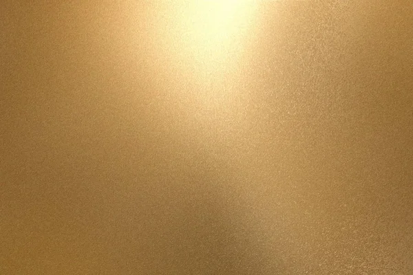 Światło Padające Szorstki Złoto Ściana Metalicznej Powierzchni Streszczenie Tekstura Tło — Zdjęcie stockowe