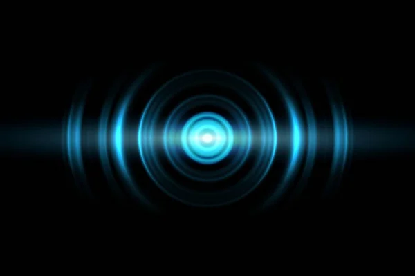 Абстрактне Сльозогінне Кільце Звуковими Хвилями Коливального Фону — стокове фото