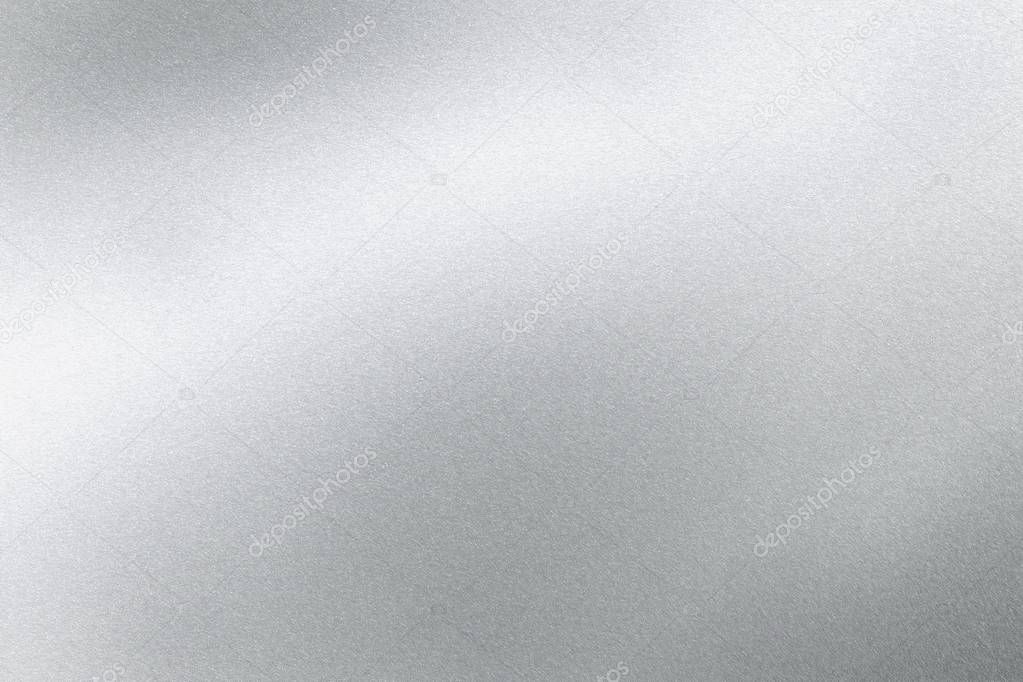 Abstract texture background, light shining on silver stainless sheet