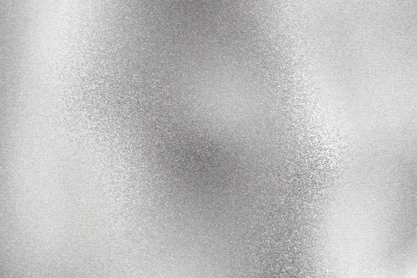 Absztrakt Textúra Háttér Fényes Ezüst Fólia Hullám Fém Fal — Stock Fotó
