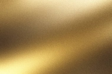 Bronz metal duvar yüzeyinde parlayan ışık, soyut doku arka planı