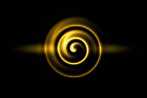 Αφηρημένη Φωτιά Κύκλος Χρυσό Φως Δαχτυλίδι Μαύρο Φόντο — Φωτογραφία Αρχείου