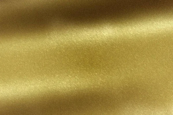 Licht Schijnt Geborsteld Goud Metaalplaat Abstracte Textuur Achtergrond — Stockfoto