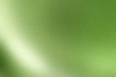 Yeşil dalga metalik duvarda parlayan ışık, soyut doku arka planı