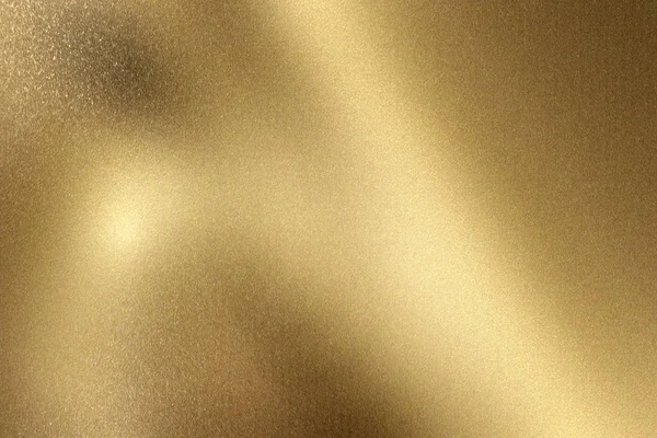 Светящаяся Золотая Волна Металлическая Стена Царапанной Поверхностью Абстрактным Текстурным Фоном — стоковое фото