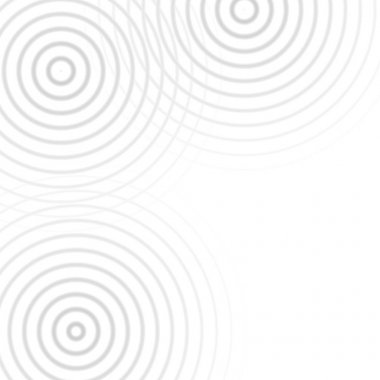 Beyaz arka plan üzerinde daire halkası ile salınan soyut gri ses dalgaları