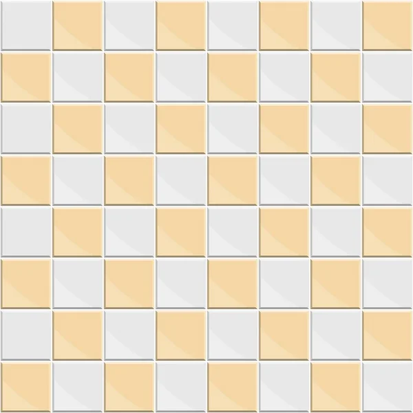 Abstrakte Nahtlose Muster Orangefarbener Weißer Keramikfliesen Design Geometrische Mosaik Textur — Stockvektor