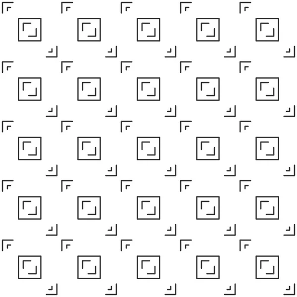 Modèle Abstrait Sans Couture Contour Noir Blanc Pixel Aspect Parfait — Image vectorielle