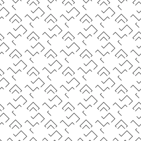 Modèle Abstrait Sans Couture Contour Zigzag Noir Blanc Avec Des — Image vectorielle