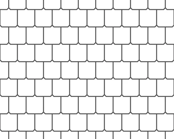 Abstraktní Bezešvé Vzory Černá Bílá Dlaždice Střecha Dlážděná Kamenná Textura — Stockový vektor