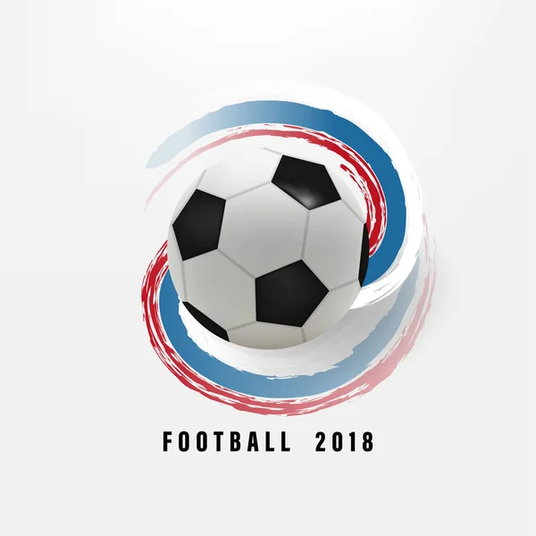 Pelota Fútbol Aislada Sobre Fondo Blanco Ilustración Vectorial — Vector de stock