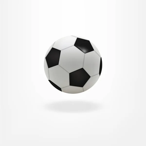 Ballon Football Isolé Sur Fond Blanc Illustration Vectorielle — Image vectorielle