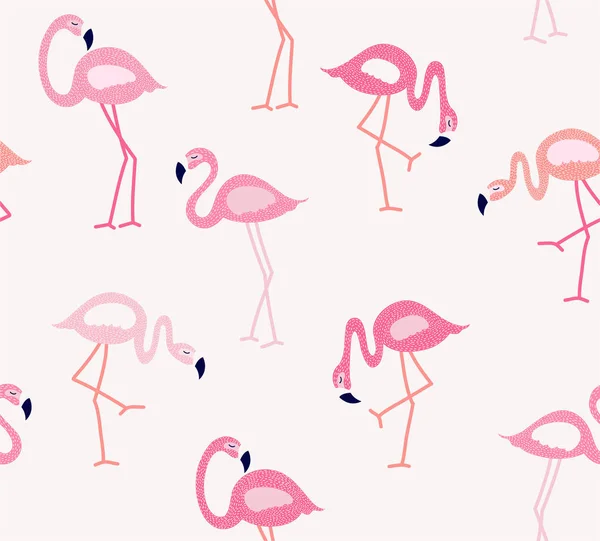 Ilustracja Wektorowa Flamingo Wzór — Wektor stockowy