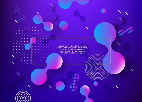 Diseño Fondo Color Líquido Gradiente Fluido Formas Ilustración Póster Futurista — Vector de stock