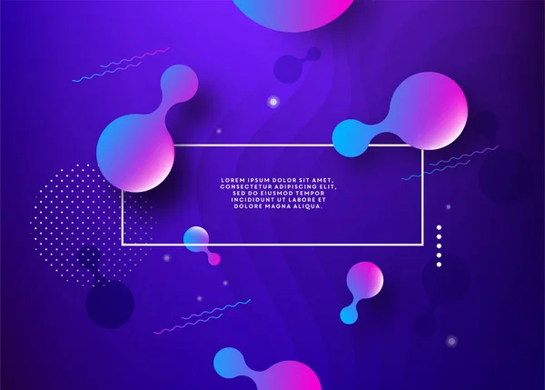 Liquid Color Background Design Fluid Gradient Shapes Futuristic Poster Illustration — Stock Vector