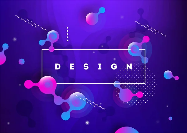 Diseño de fondo de color líquido. Gradiente de fluido formas futurista cartel ilustración . — Vector de stock