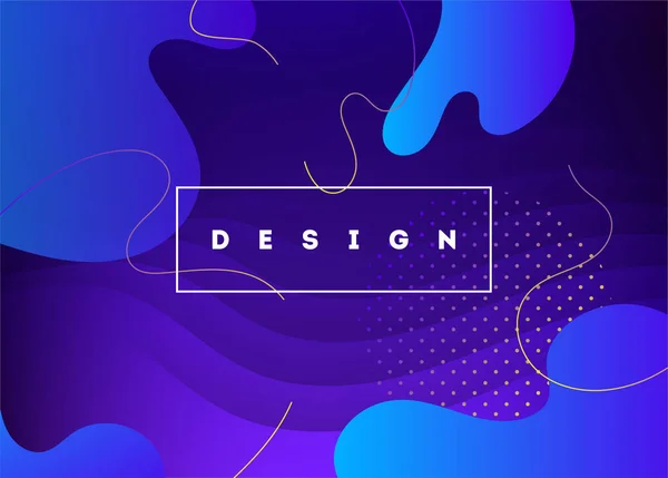 Diseño de fondo de color líquido. Gradiente de fluido formas futurista cartel ilustración . — Vector de stock