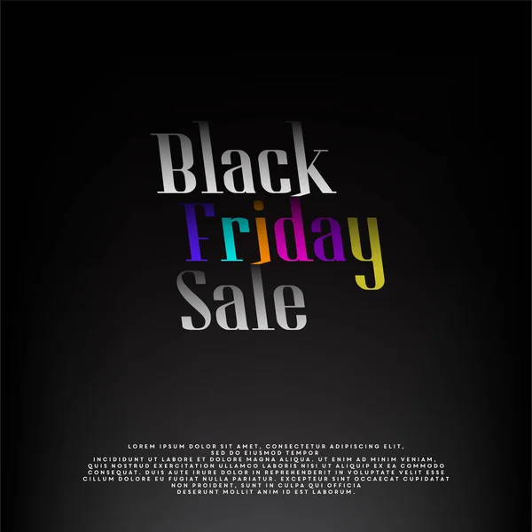 Neon Black Friday Verkoop Inscriptie Ontwerpsjabloon Zwarte Vrijdag Banner Vectorillustratie — Stockvector