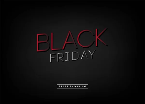 Modelo Design Inscrição Neon Black Friday Venda Banner Black Friday — Vetor de Stock