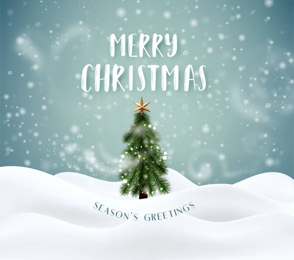 Merry Christmas Background Magia Zima Kartkę Życzeniami Tło Zima — Wektor stockowy