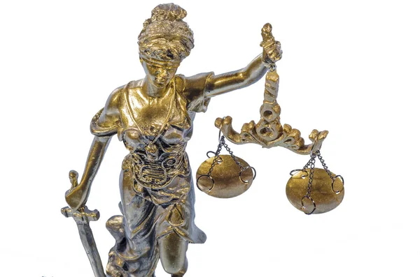 Golden statue of Justice — Stock Photo, Image