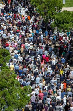 BELGRAD, SERBIA 17 Mayıs 2018: Belgrad günü kalabalık