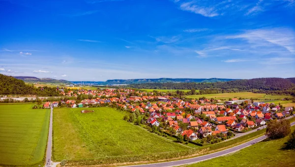 Rothenstein en Turingia Alemania con vistas a Jena — Foto de Stock