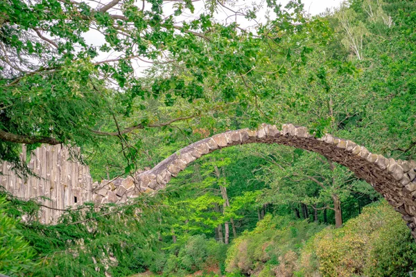 Rachotzův most, Azalea a Rhododendron Park v Kromlau — Stock fotografie