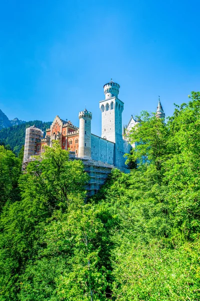 Castillo de Neuschwanstein en Hohenschwangau Bavaria — Foto de Stock