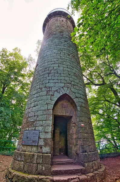 Moltke Tower Lese Poblíž Památníku Císaře Wilhelma Porta Westfalica — Stock fotografie