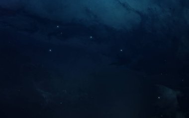 Derin uzay güzelliği, gezegenler, yıldızlar ve sonsuz univer galaksiler