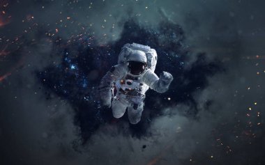 Astronot ile bilim kurgu uzay duvar kağıdı, inanılmaz güzel