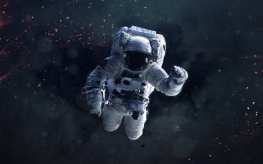 Astronot ile bilim kurgu uzay duvar kağıdı, inanılmaz güzel
