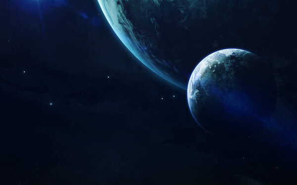 Deep space beauty, planets, stars and galaxies in endless univer