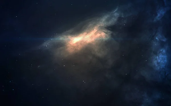 Derin uzay güzelliği, gezegenler, yıldızlar ve sonsuz univer galaksiler — Stok fotoğraf