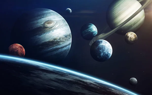 Планеты Солнечной системы. Элементы этого изображения предоставлены NAS — стоковое фото