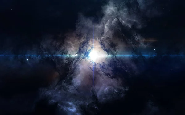 科幻空间壁纸，令人难以置信的美丽的行星，g — 图库照片