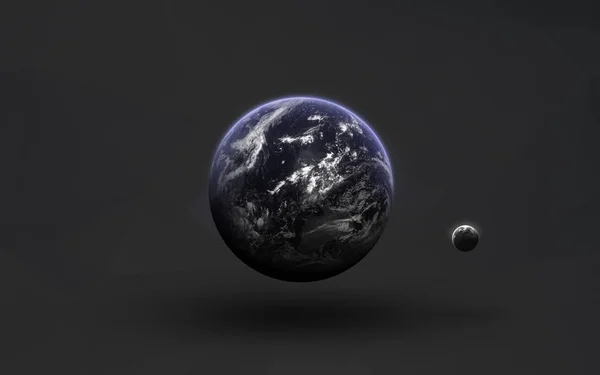 Maa ja kuu - Korkean resoluution kaunis taide esittelee planeettoja — kuvapankkivalokuva