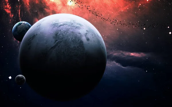 Scena dell'universo con pianeti — Foto Stock