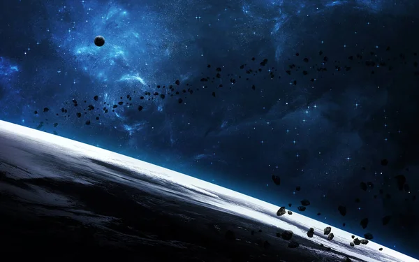 Szene im Universum mit Planeten — Stockfoto