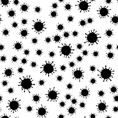 Beyaz arka planda izole edilmiş damlayan boya. Mürekkep lekeleri illüstrasyonu