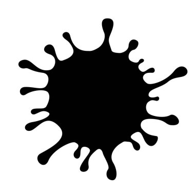 Beyaz arka planda izole edilmiş damlayan boya. Mürekkep lekeleri illüstrasyonu